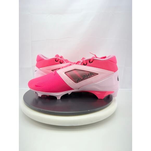 Nike Alpha Menace‎ 4 Pro Mens Sz 10.5 Racer Pink Grey HJ4568-600 Football Cleats